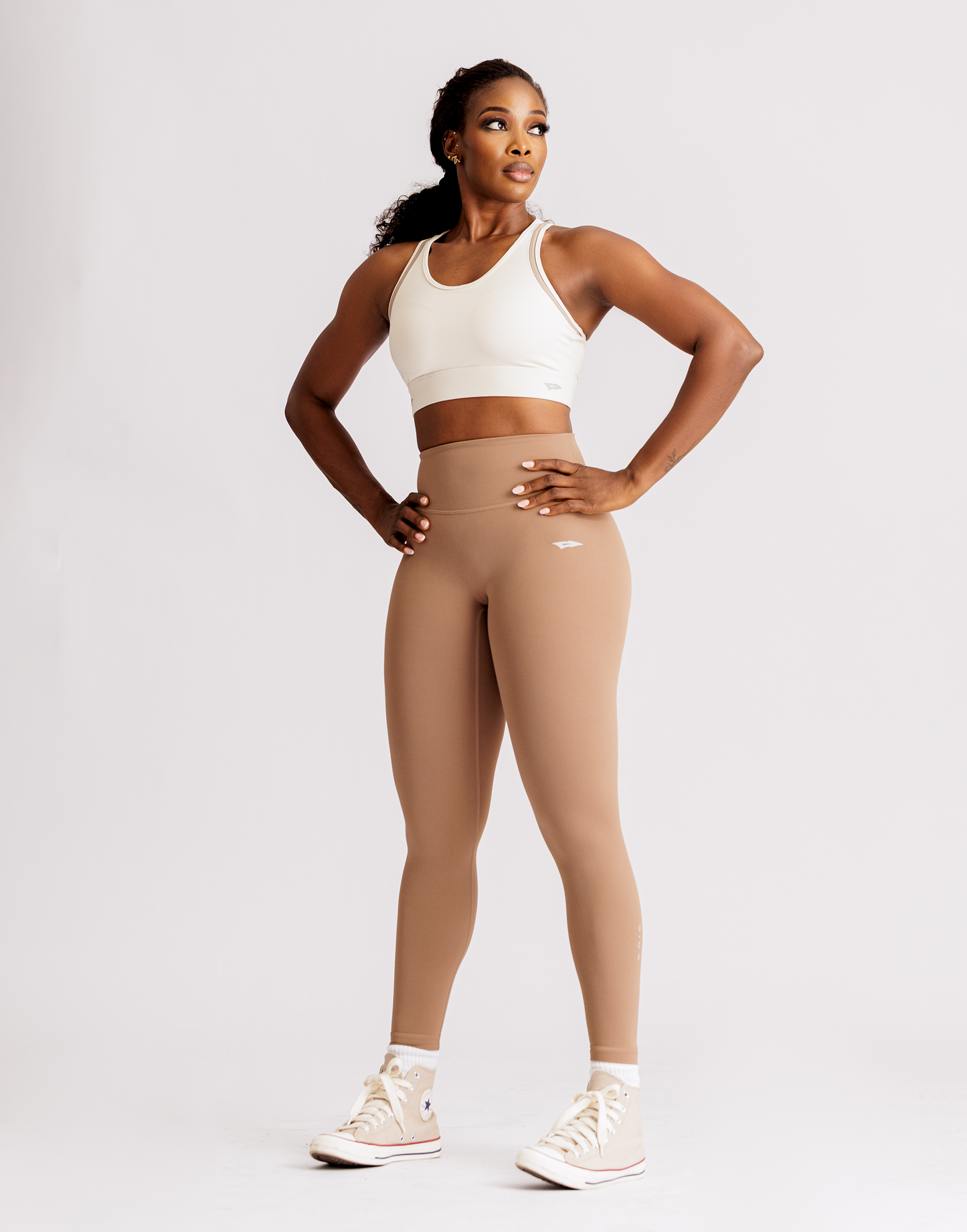 ARIS "GRIP" LEGGINGS - SOFT MOCHA BROWN