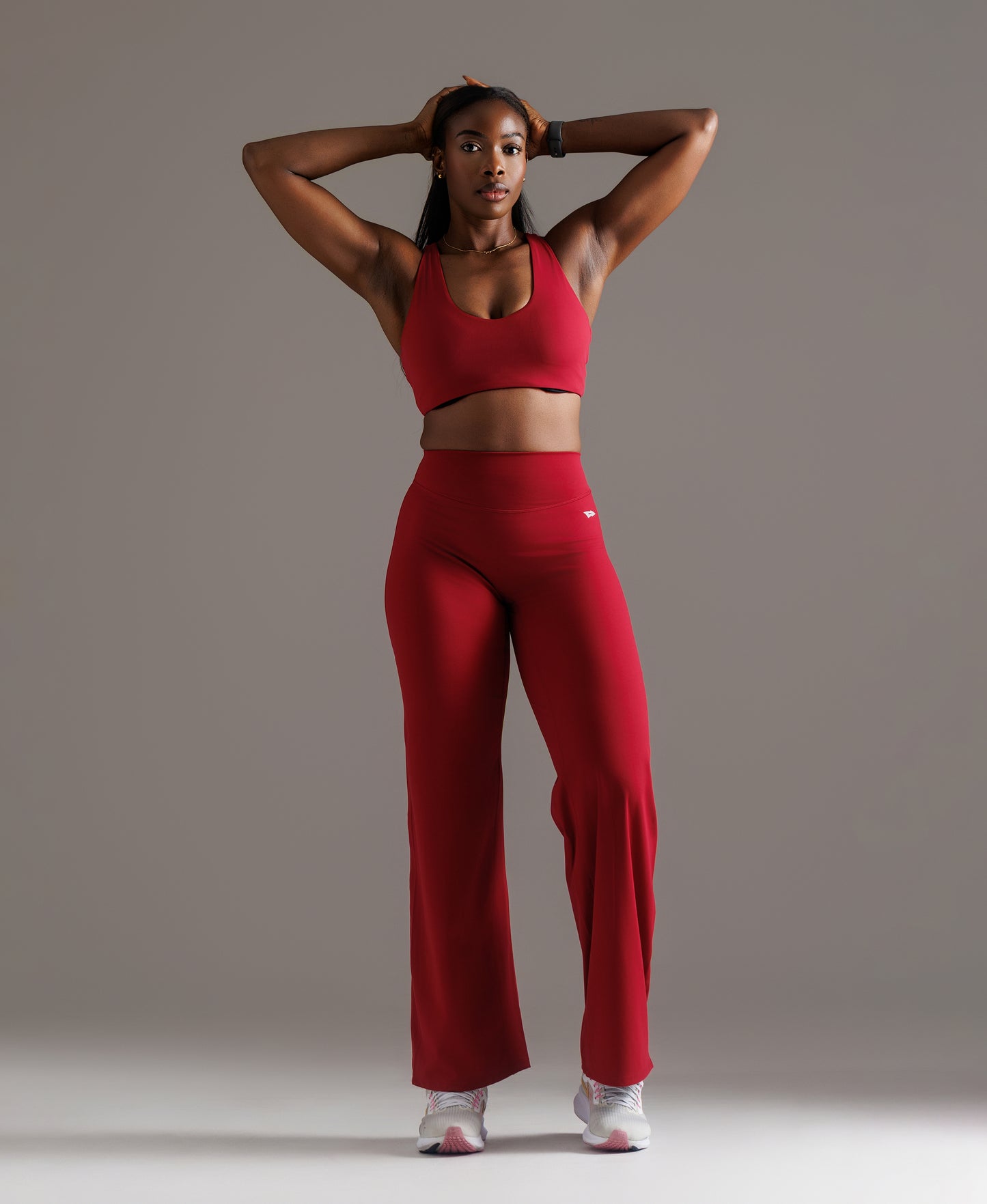 ARIS "MOVE EASY" 3-PIECE SET WITH STRAIGHT PANTS - CRIMSON RED
