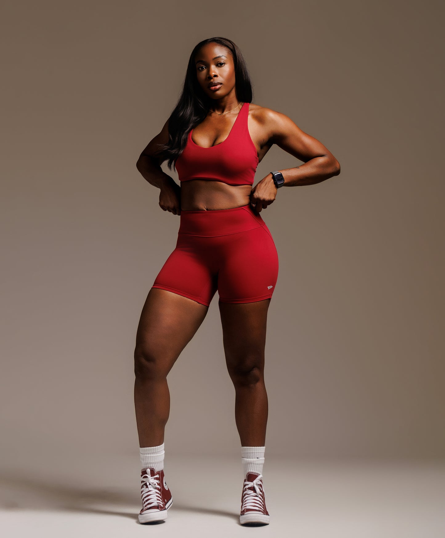 ARIS "MOVE EASY" 2 PIECE SET WITH SHORTS - RED