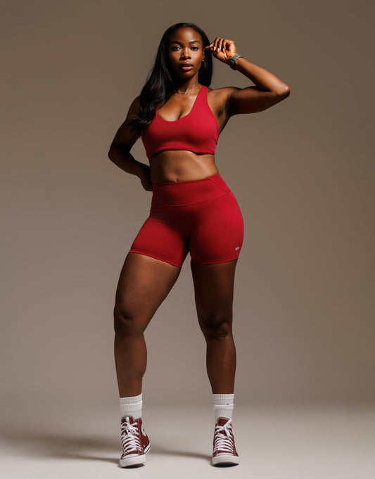 ARIS "MOVE EASY" 2 PIECE SET WITH SHORTS - RED