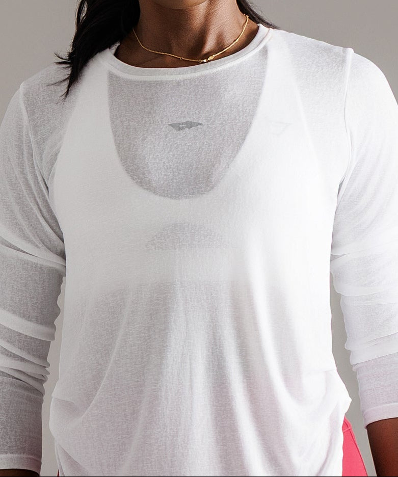 ARIS 'FEATHERLITE" FULL SLEEVE TRAINING TOP - WHITE