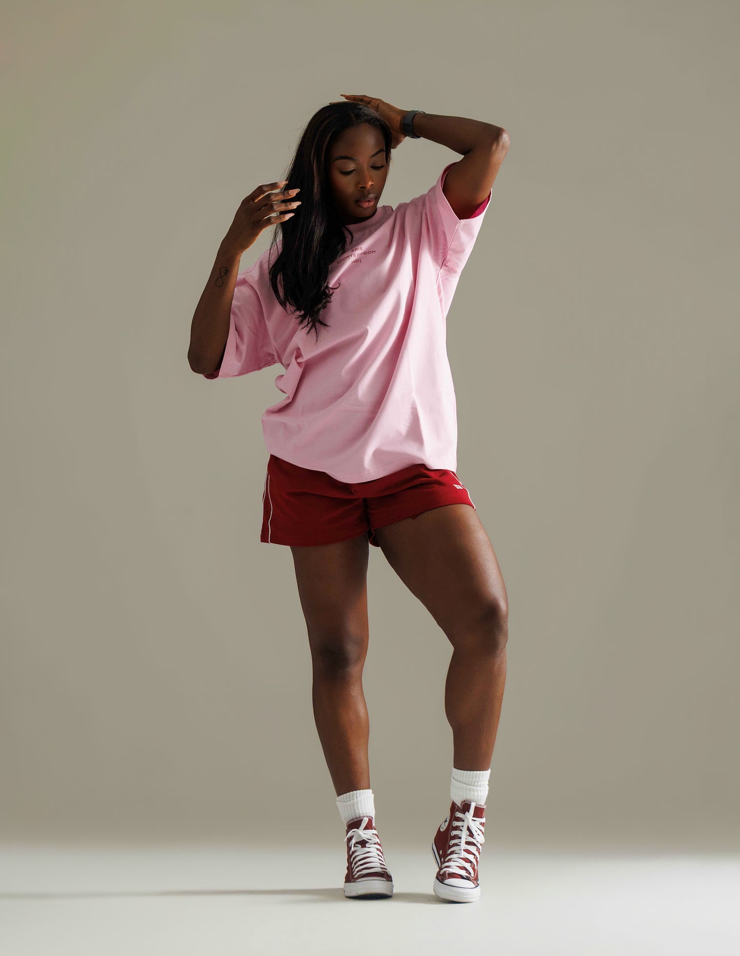ARIS "REST DAY" Oversized T-Shirt-PINK