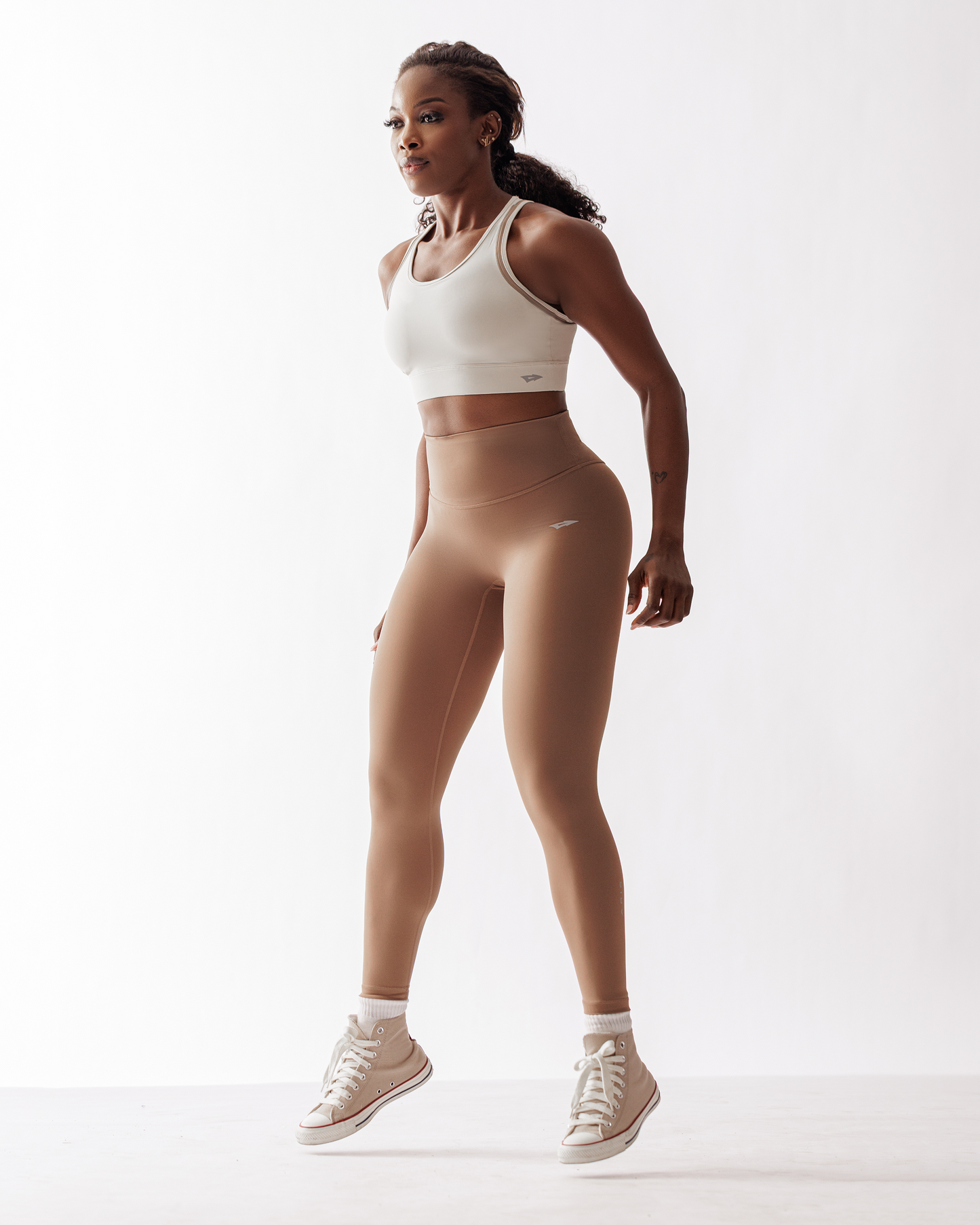 ARIS "GRIP" LEGGINGS - SOFT MOCHA BROWN