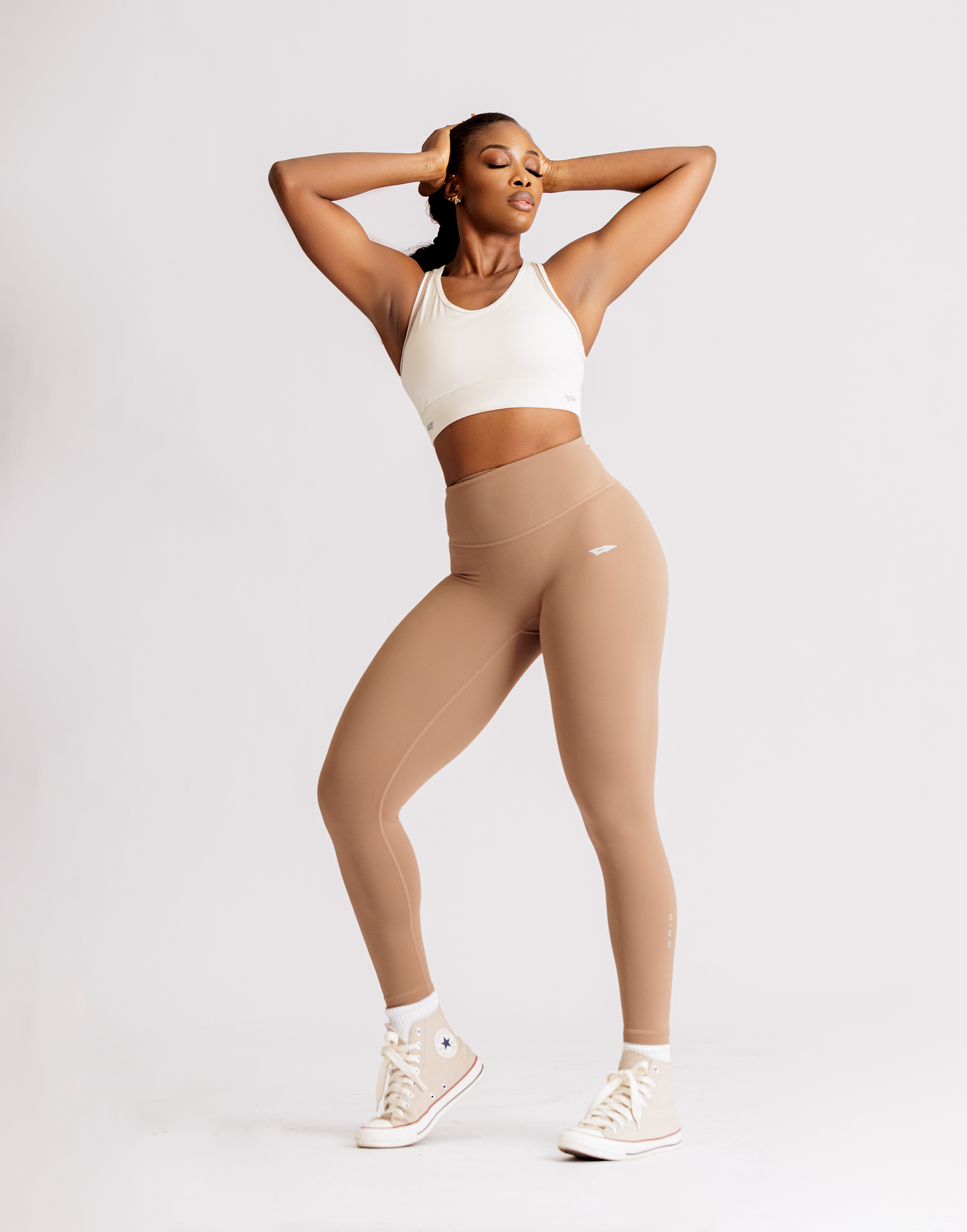 ARIS "GRIP" LEGGINGS - SOFT MOCHA BROWN